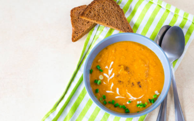 Sopa de zanahoria y lentejas con especias